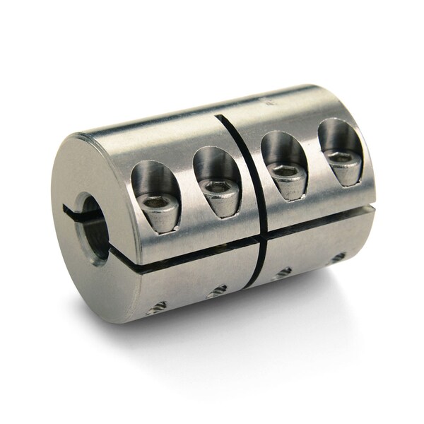 Rigid Coupling, One-Piece, Bores 1.000x0.875", Stainless, OD 1 3/4"